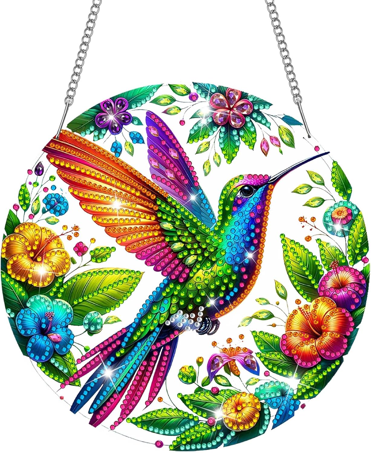 Colibri des Tropiques – Suspension en Broderie Diamant