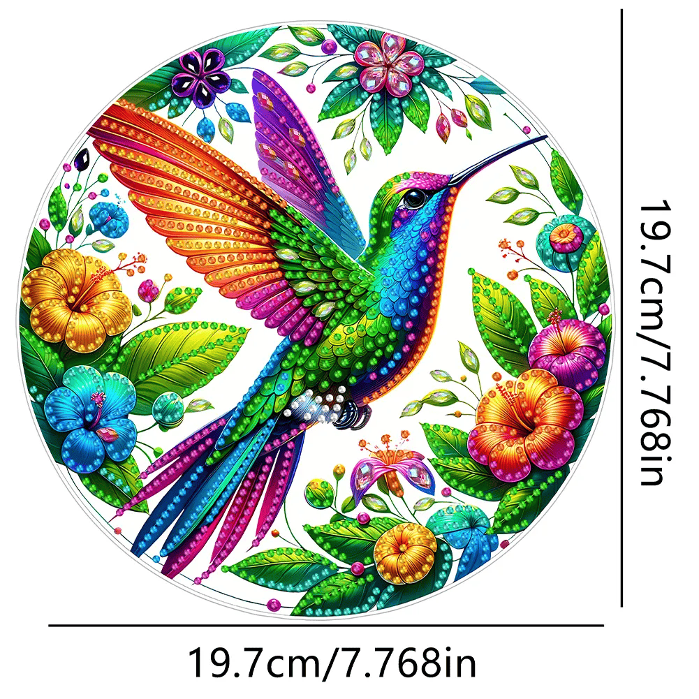 Colibri des Tropiques – Suspension en Broderie Diamant