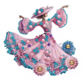Danseuse Rose Élégante – Objet Décoratif sur Pied