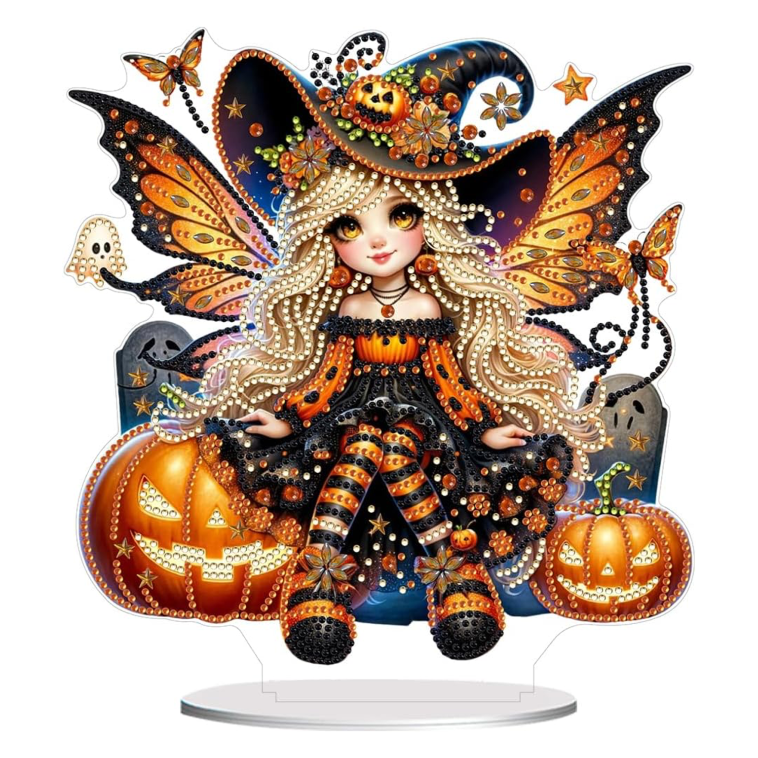 Fée Sorcière d’Halloween – Objet Décoratif sur Pied