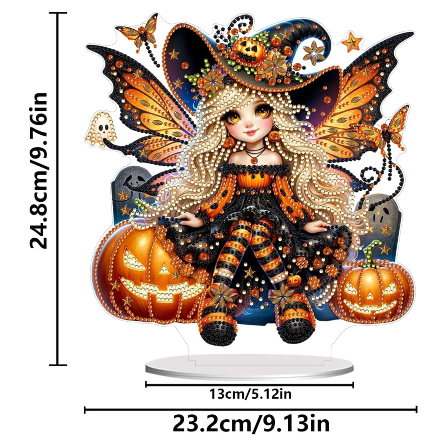 Fée Sorcière d’Halloween – Objet Décoratif sur Pied