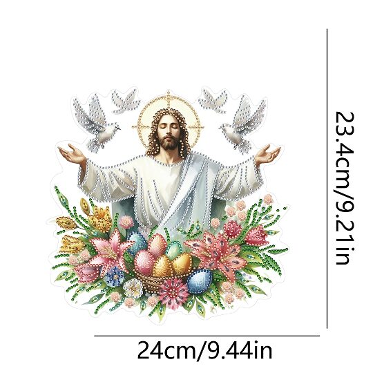 Jésus de Pâques – Suspension en Broderie Diamant