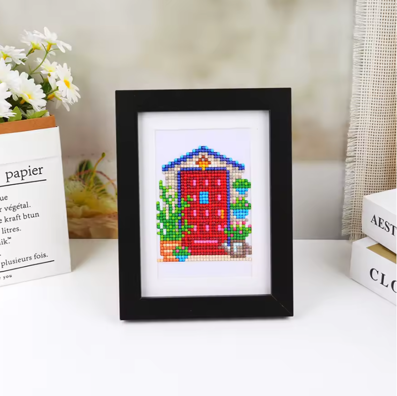 Lot de 6 Mini Diamond Painting – Jolies portes fleuries