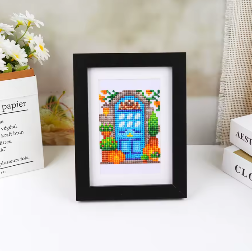 Lot de 6 Mini Diamond Painting – Jolies portes fleuries