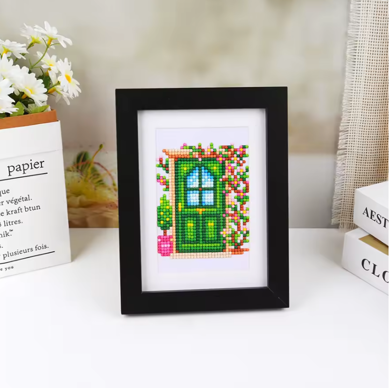 Lot de 6 Mini Diamond Painting – Jolies portes fleuries