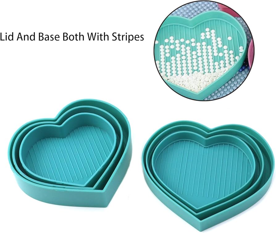 Kit de 6 plateaux en forme de cœur