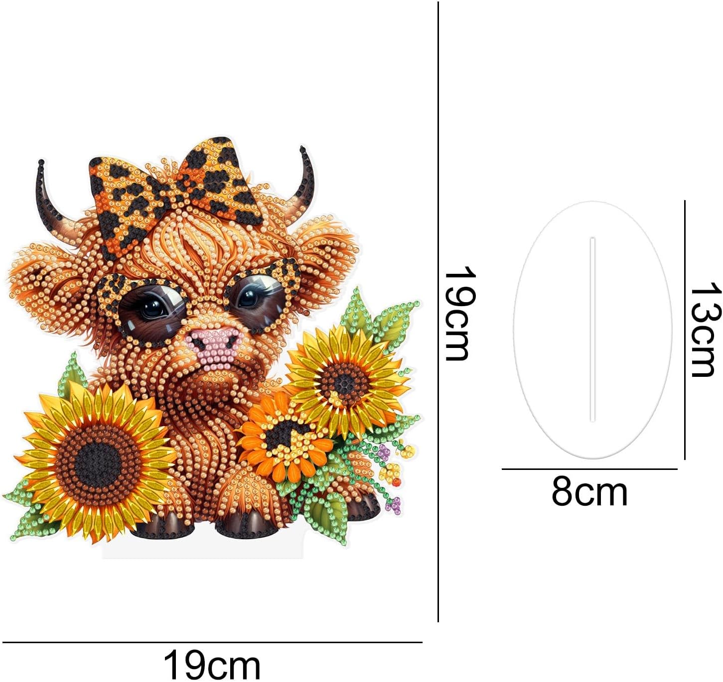 La vache du champ de tournesols – Objet Décoratif sur Pied