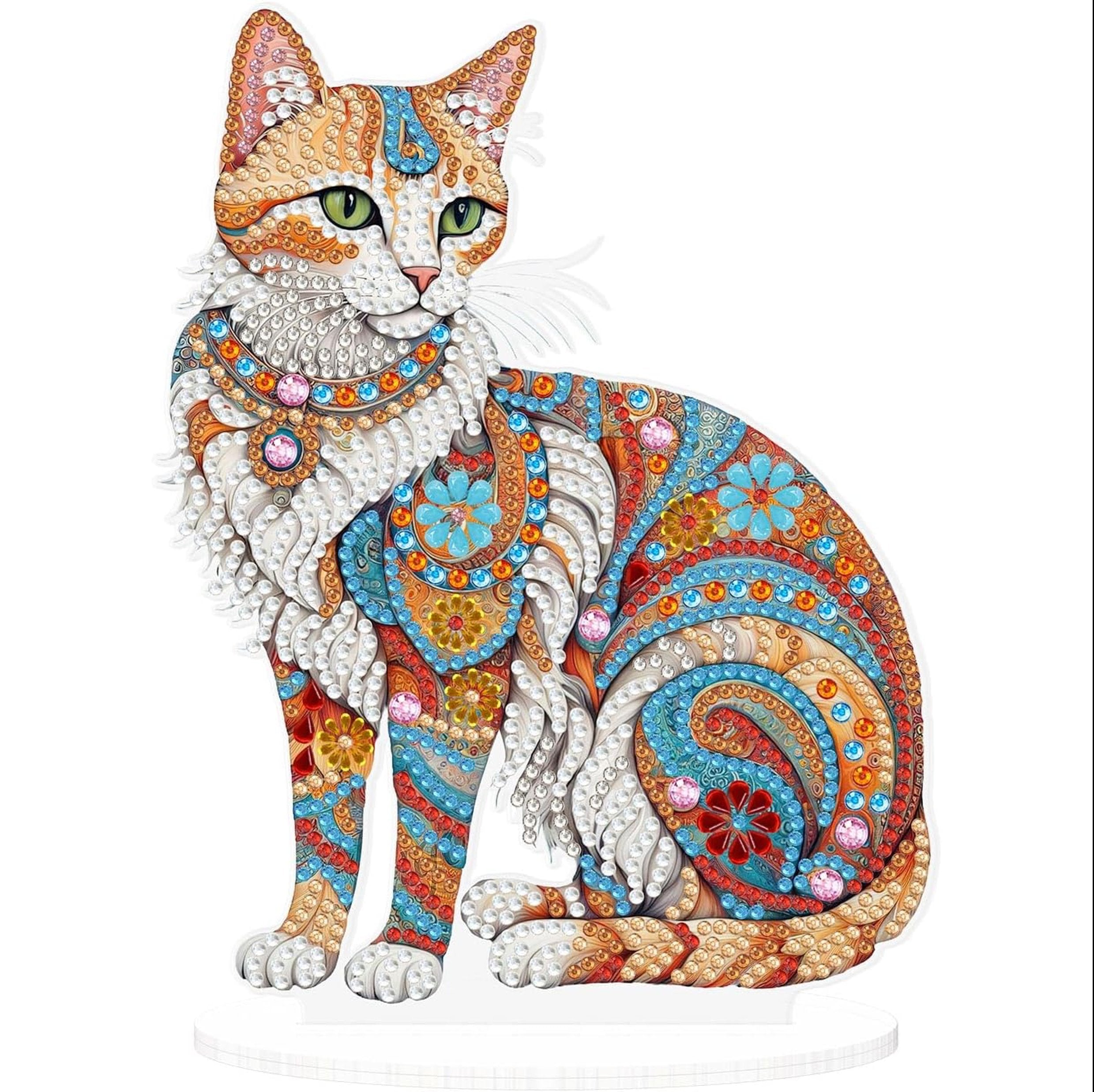 Le chat mosaïque – Objet Décoratif sur Pied