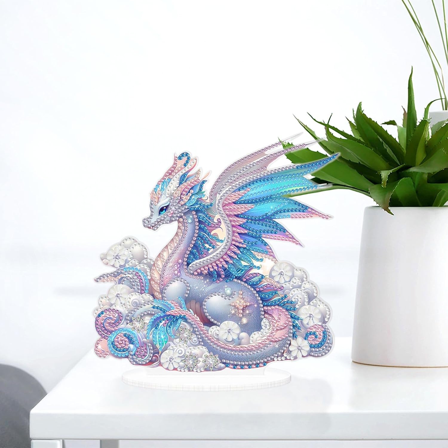 Le dragon des rêves pastel – Objet Décoratif sur Pied