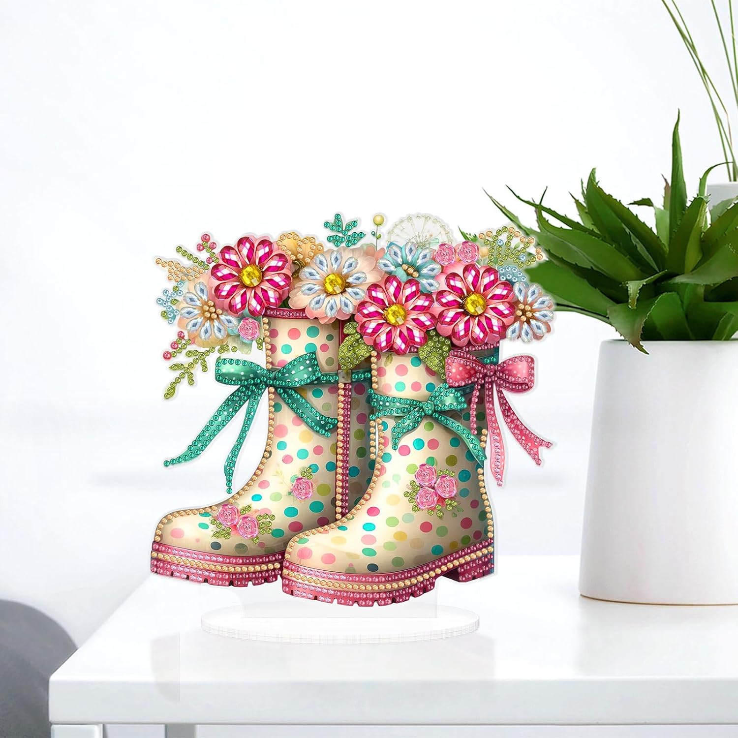 Les bottes fleuries du jardin – Objet Décoratif sur Pied