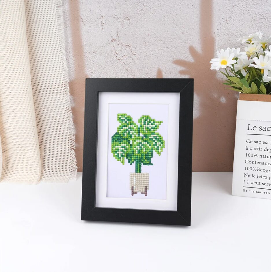 Set of 12 Mini Diamond Painting – Houseplants