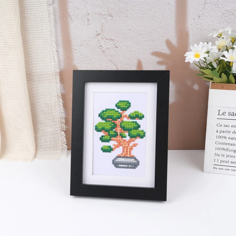 Set of 12 Mini Diamond Painting – Houseplants