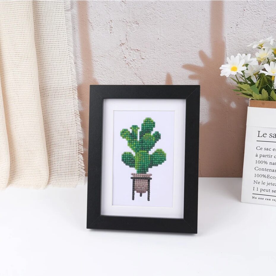 Set of 12 Mini Diamond Painting – Houseplants