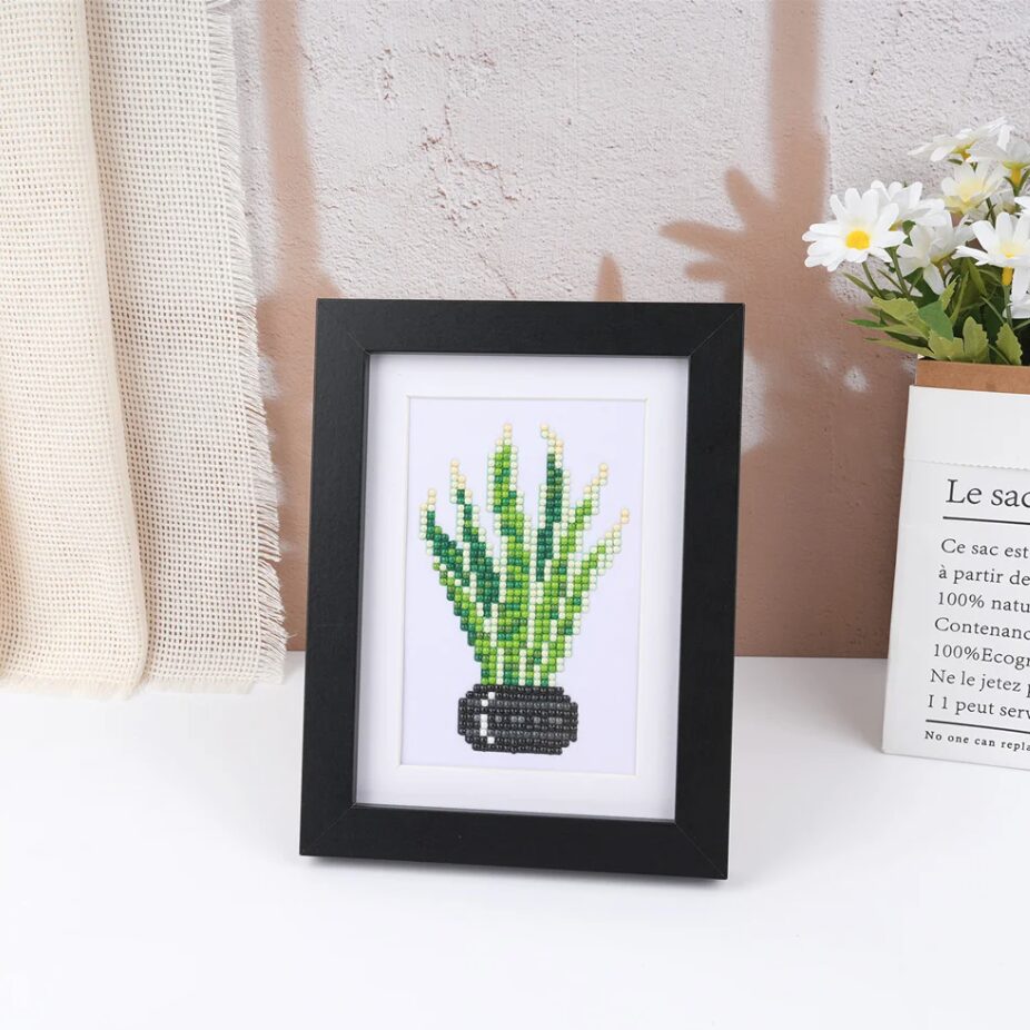 Set of 12 Mini Diamond Painting – Houseplants