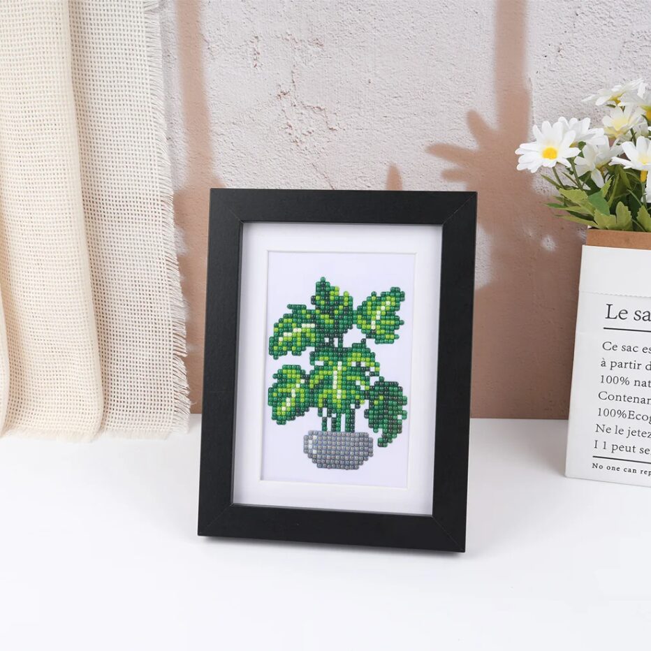 Set of 12 Mini Diamond Painting – Houseplants