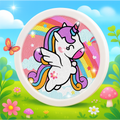 Licorne et Arc-en-Ciel – Mini Cadre avec Pied Support