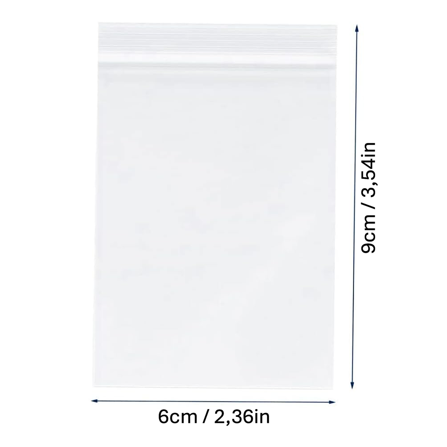 Lot de 100 Sachets Zip Refermables – 6 x 9cm