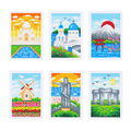 Set of 6 Mini Diamond Paintings – World Monuments