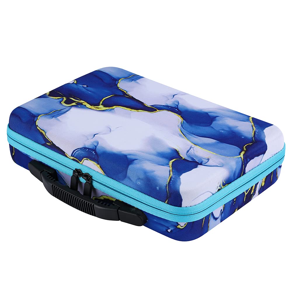Valise 60 compartiments – Motif Bleu Marbré