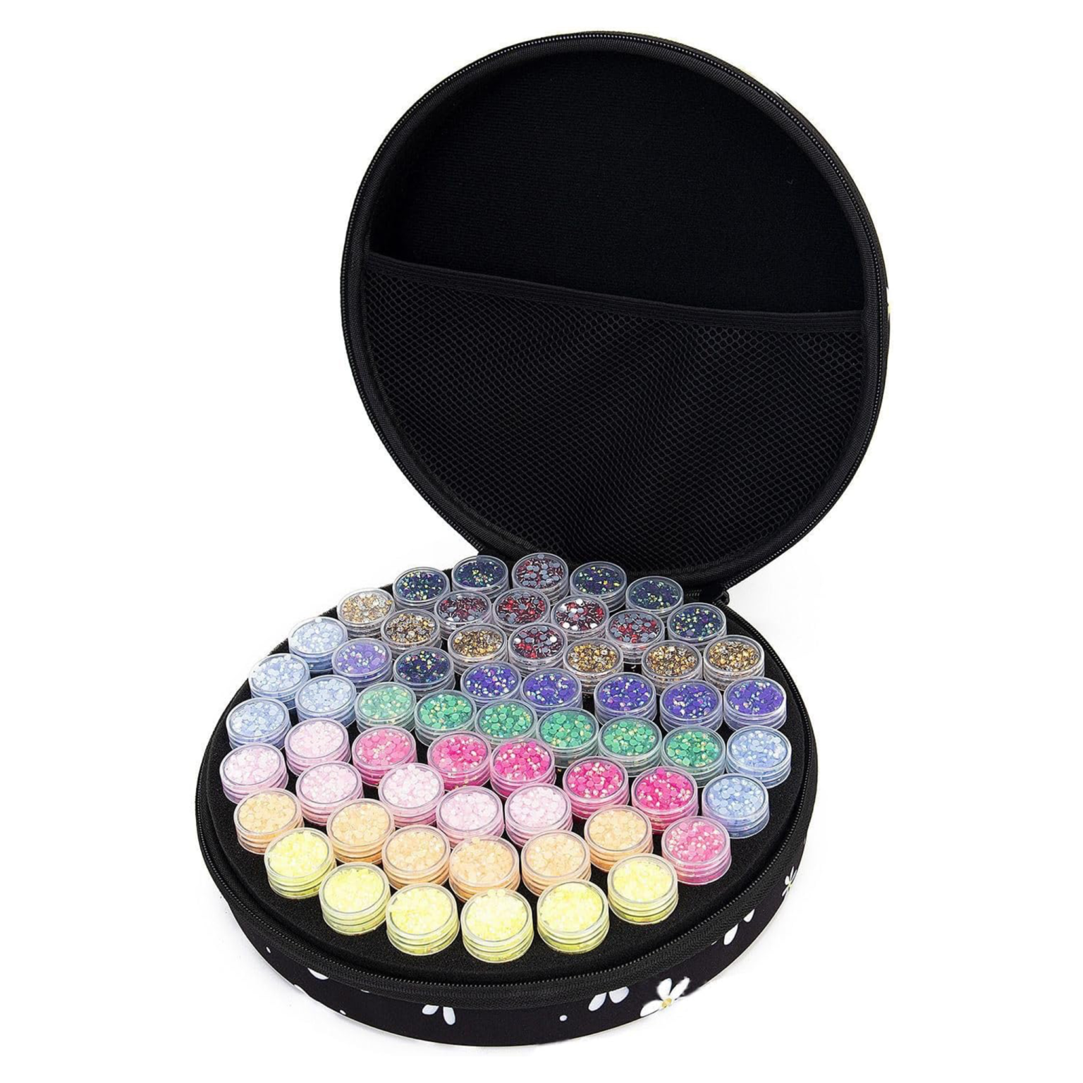 Valise Ronde 60 compartiments – Motif Marguerite