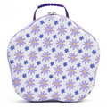 Floral Suitcase with 70 Compartments – Purple Daisy Pattern