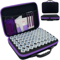 Valise 60 compartiments - Motif Noir et fermeture violette