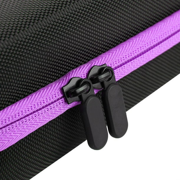 Valise 60 compartiments - Motif Noir et fermeture violette