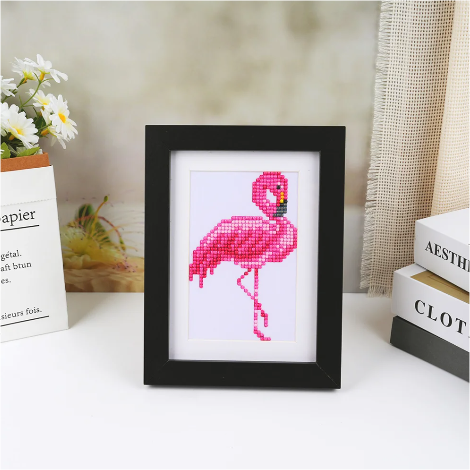 Set of 8 Mini Diamond Paintings - Exotic and Floral Birds