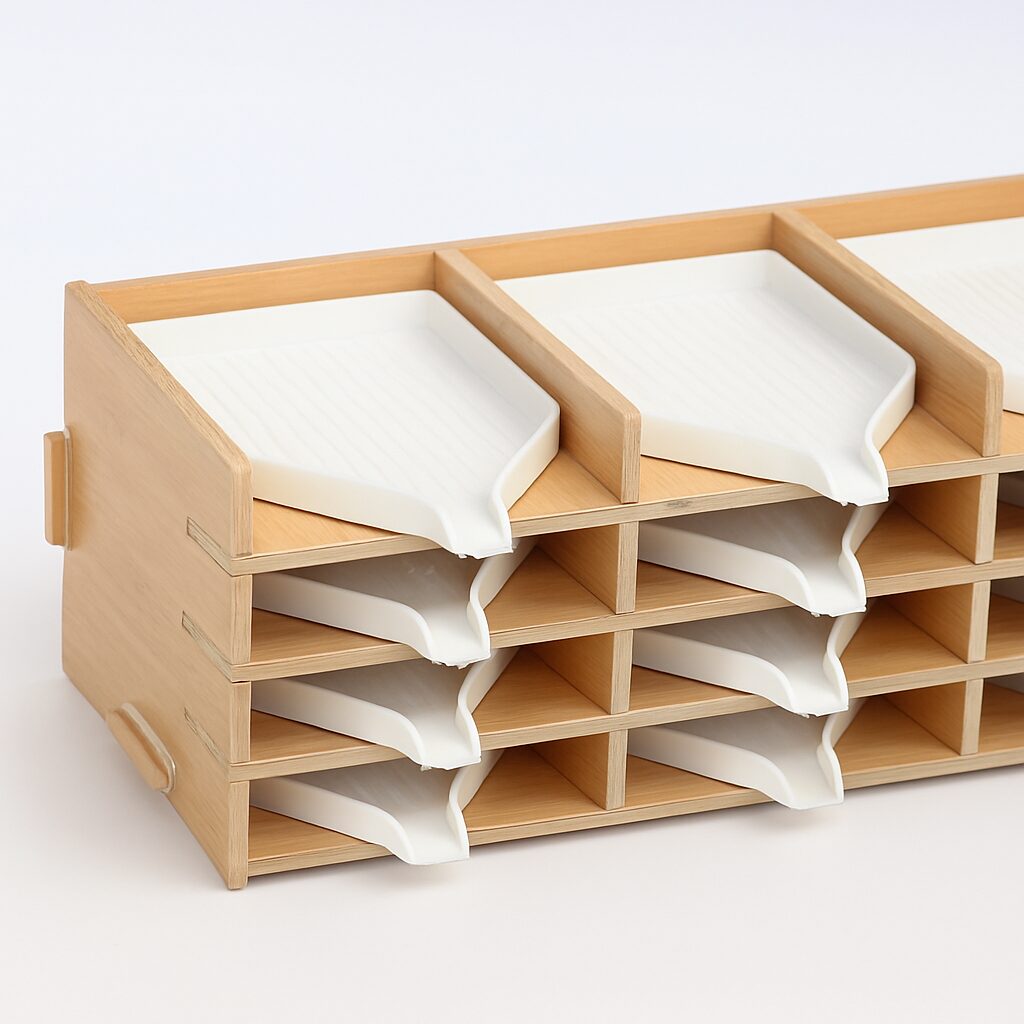 Organisateur en Bois pour Plateaux de Diamond Painting – 6 ou 12 Plateaux