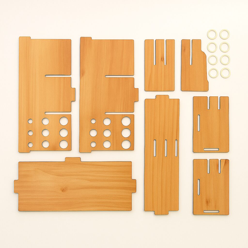 Holz-Organizer für Diamond Painting Tabletts – 6 oder 12 Fächer