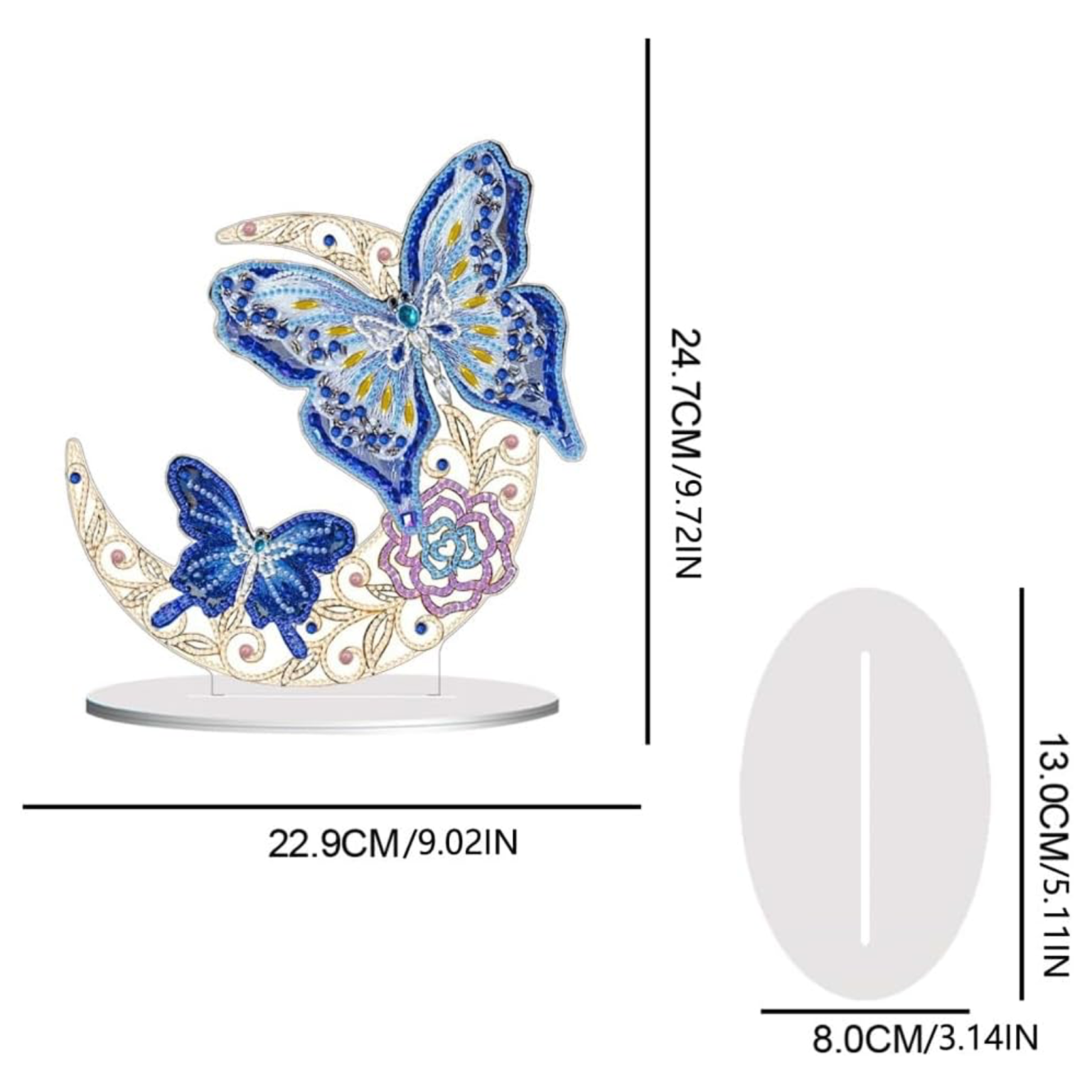 Papillons de Lune – Objet Décoratif sur Pied