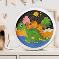 Petit Dino Vert – Mini Cadre avec Pied Support
