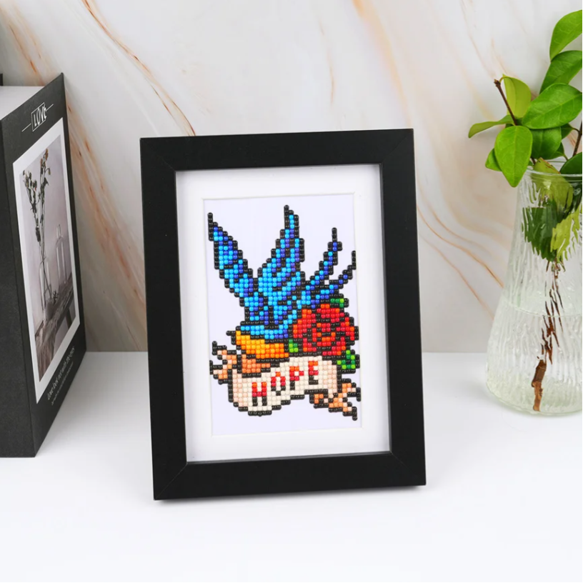 12er-Pack Mini-Diamond-Painting – Vintage-Tattoos