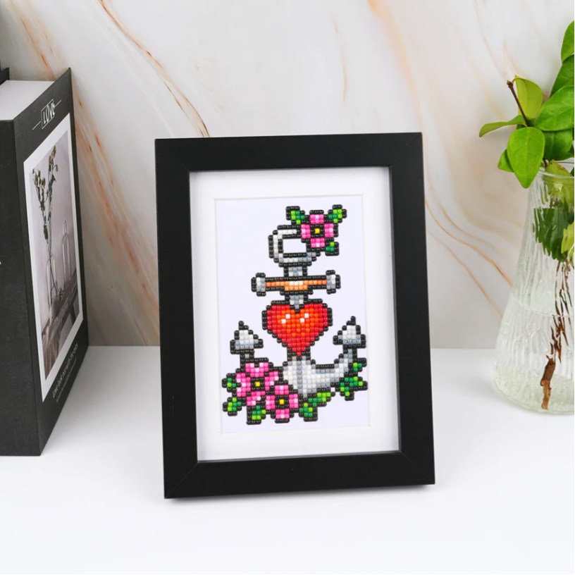 Lot de 12 Mini Diamond Painting – Tatouages Vintage