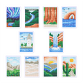 10er-Pack Mini Diamond Painting – Wildnis und magischer Himmel